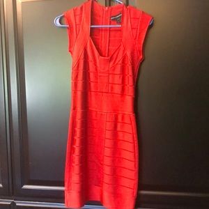 FRENCH CONNECTION BANDAGE DRESS -red